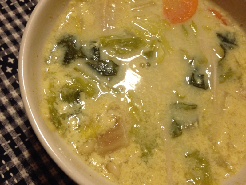 野菜たっぷりカレー豆乳シチュー。