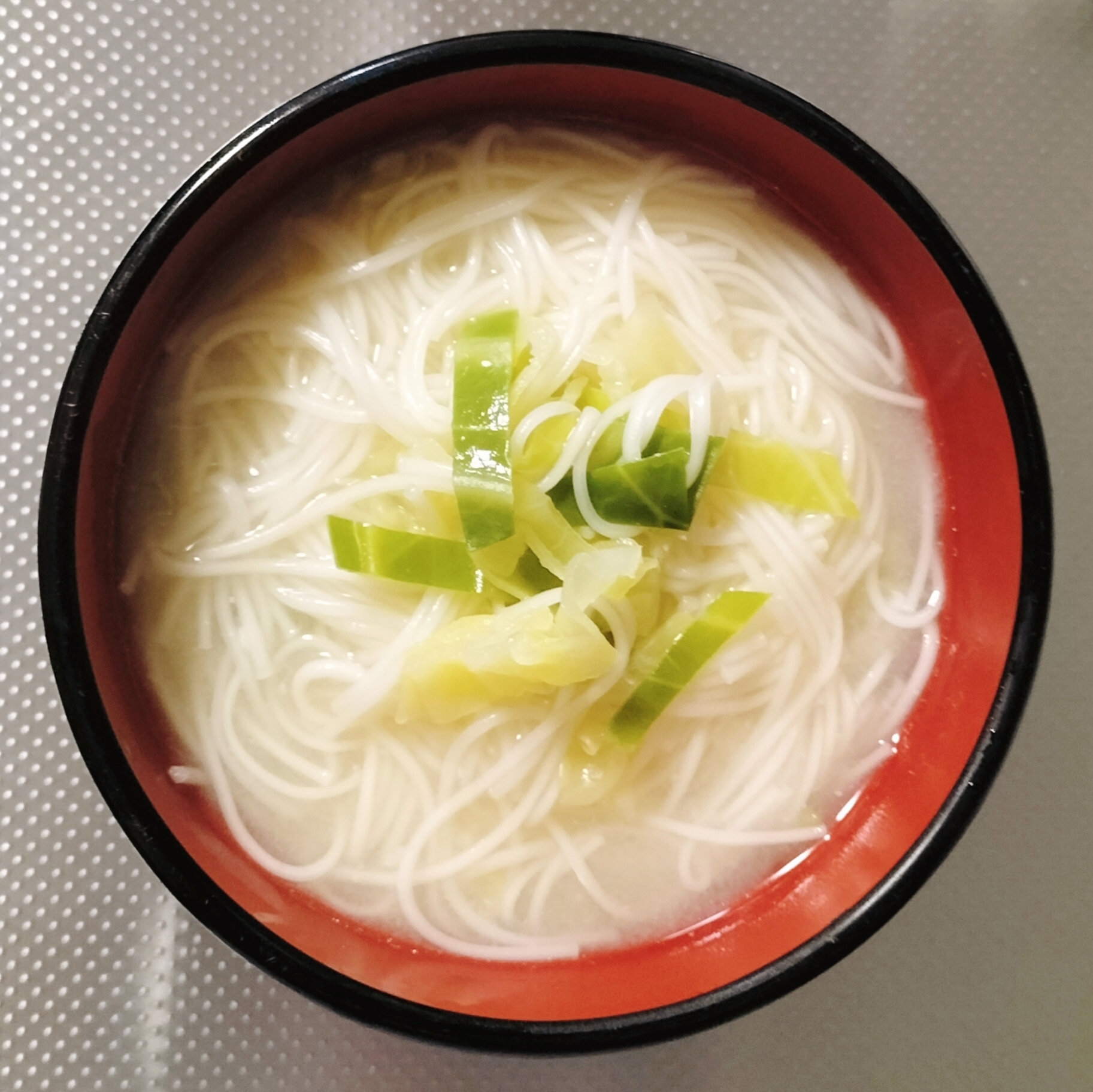 【ツルツルっと♪】ほっこり味噌味にゅう麺