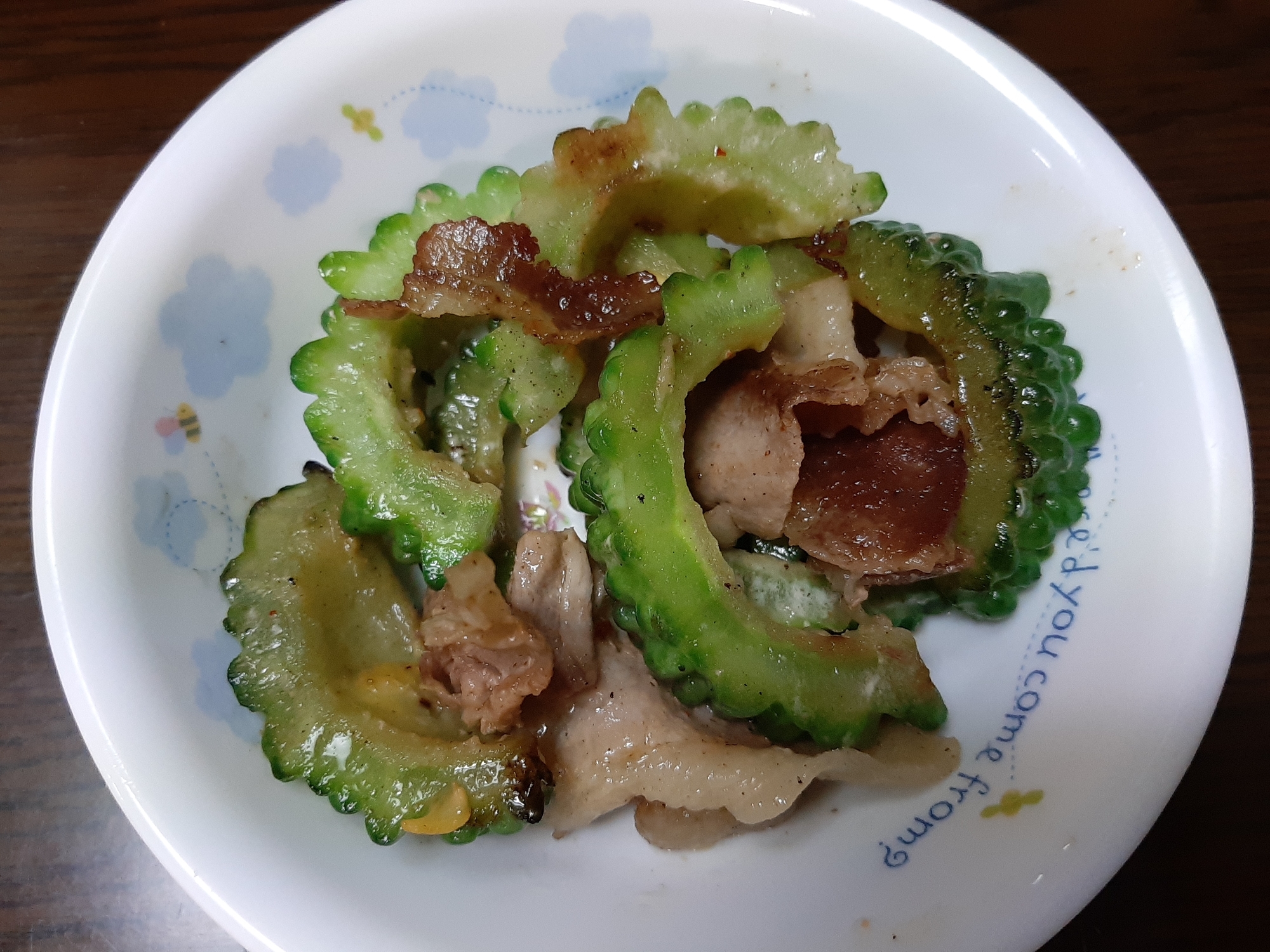 ゴーヤと豚こま肉の簡単マヨ炒め