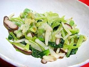 小松菜と椎茸の炒め煮