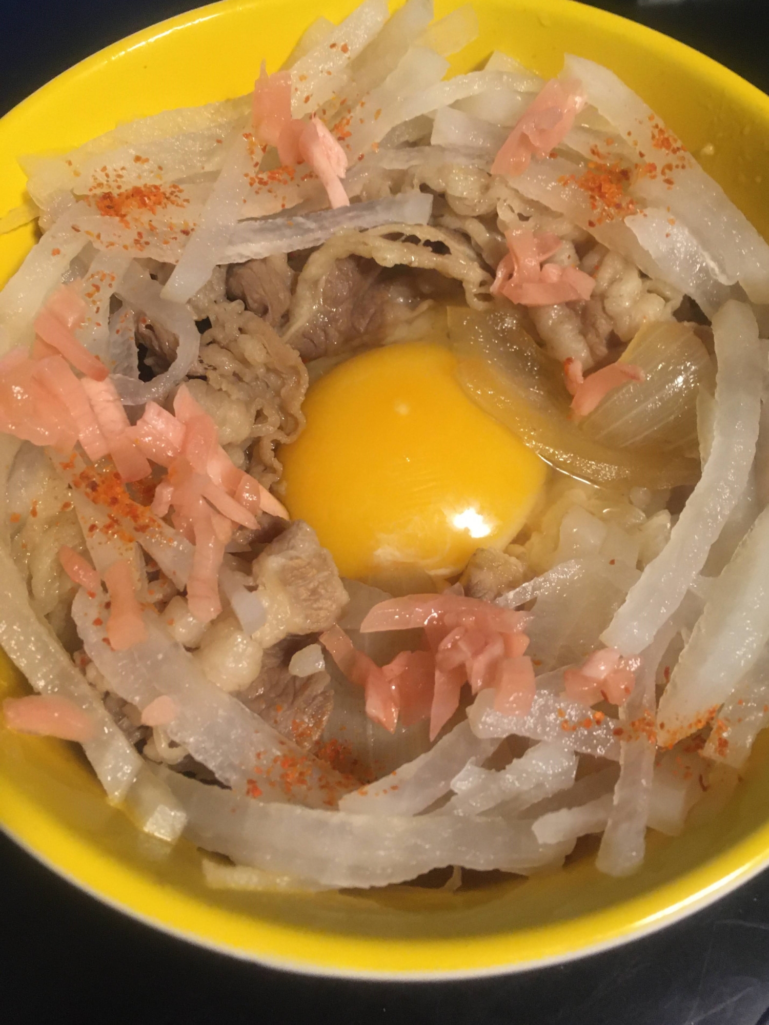 大根の牛丼