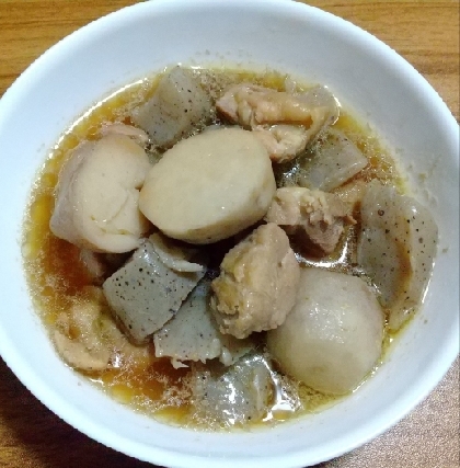 【お手伝いレシピ】里芋と鶏もも、こんにゃくの煮物