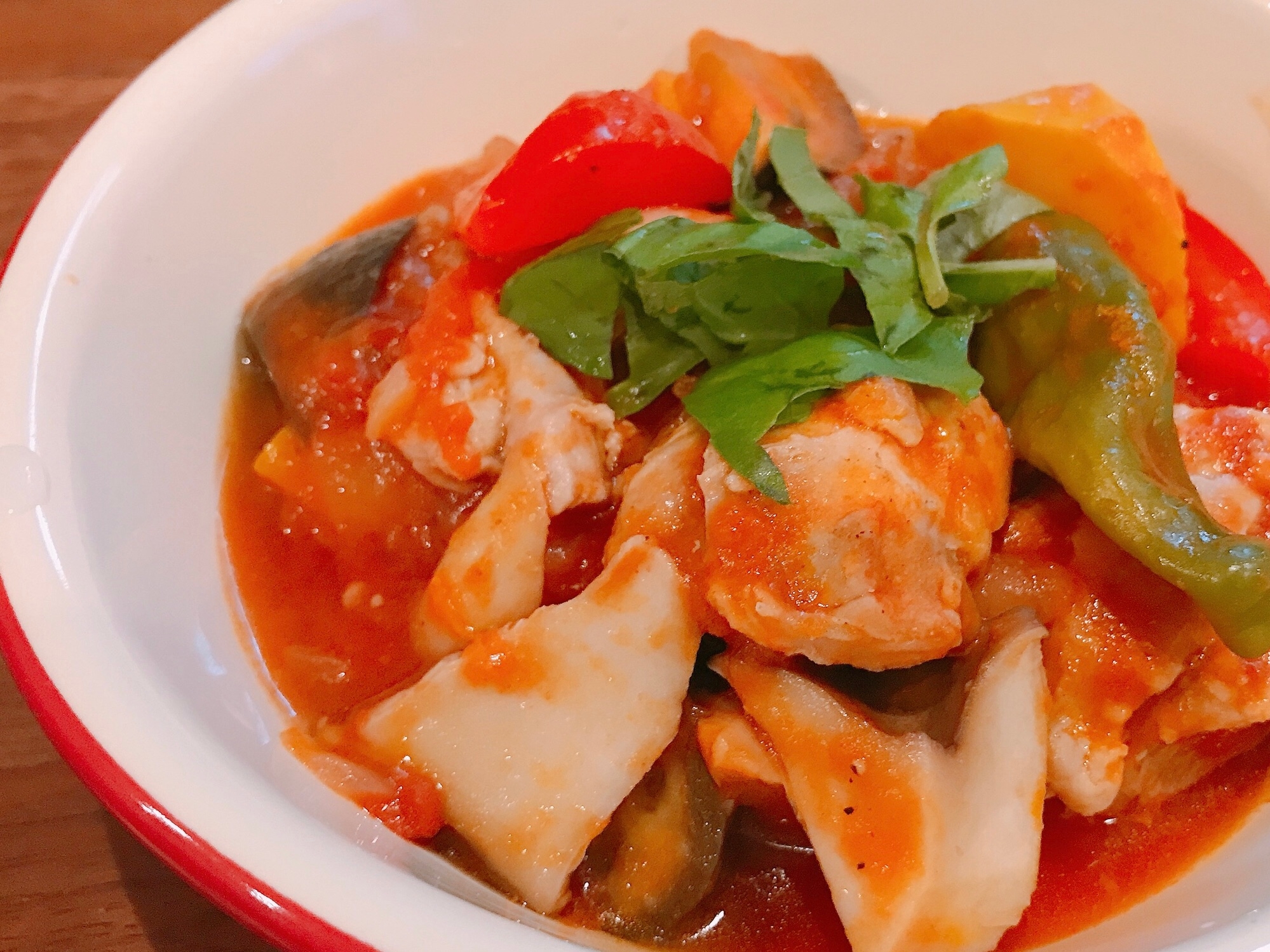 夏野菜たっぷり 鶏もも肉のトマト煮込み レシピ 作り方 By こいき 楽天レシピ 夏野菜たっぷり 鶏もも肉のトマト煮込み レシピ 作り方 By こいき 楽天レシピ