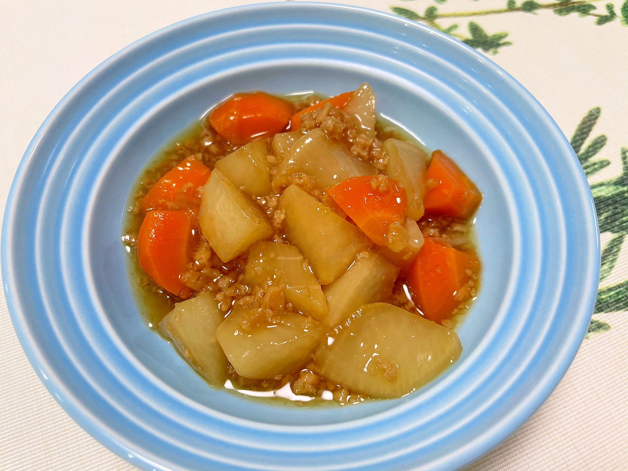 大根と大豆ミートの生姜煮