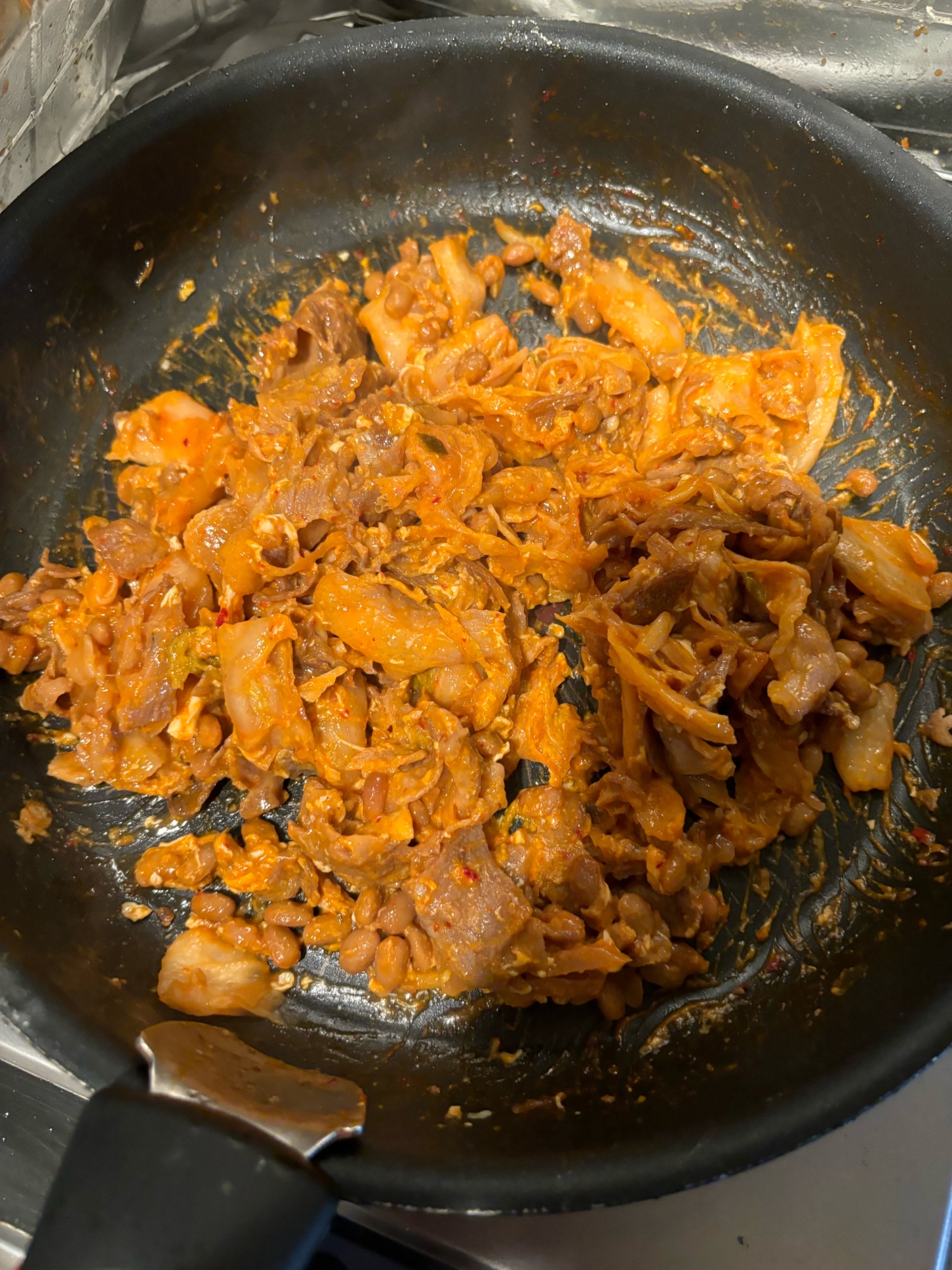 納豆たまご豚キムチ