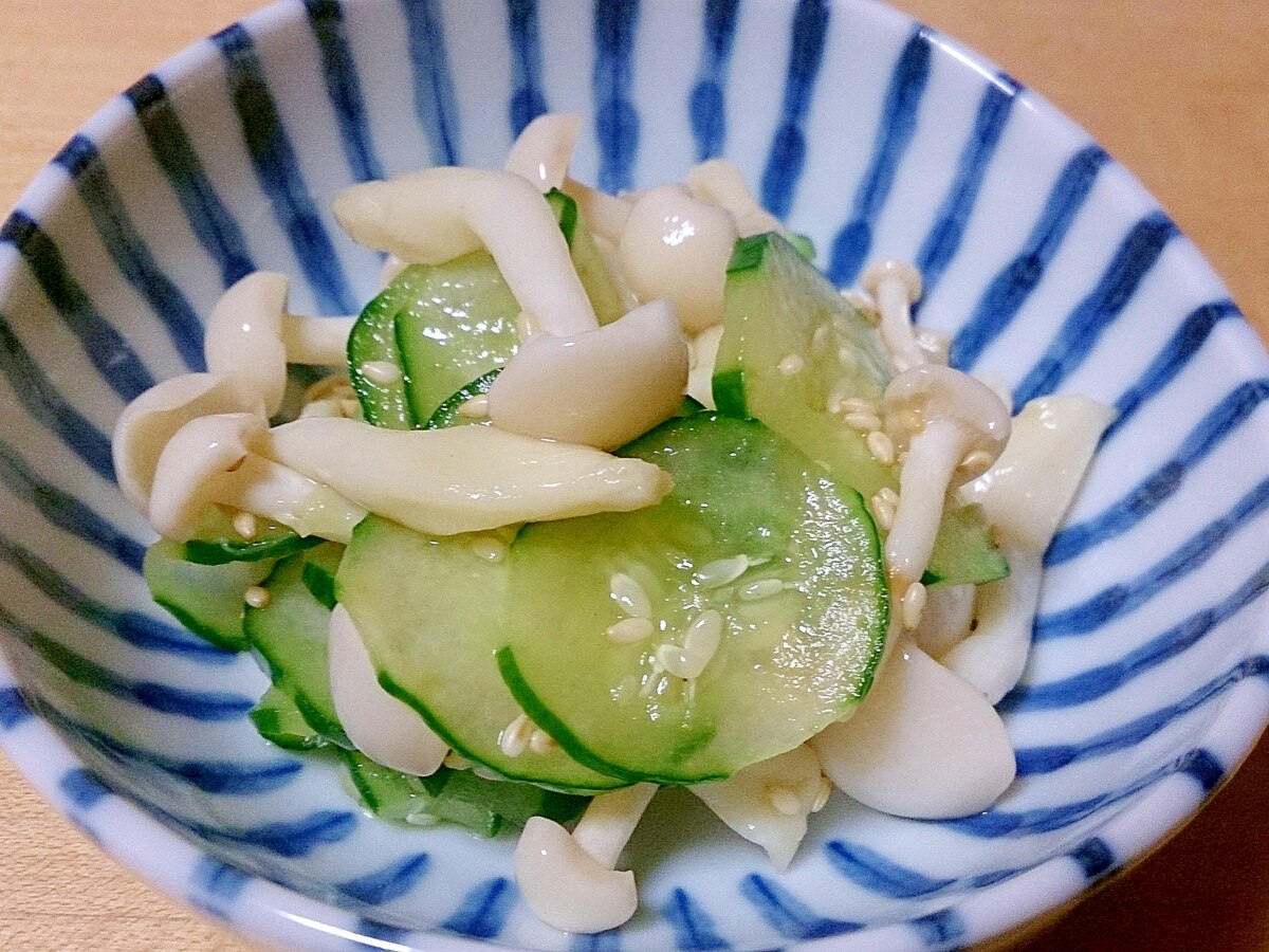 ホワイトブナピーときゅうりの酢の物 味付はポン酢 レシピ 作り方 By ぼーずの母ちゃん 楽天レシピ ホワイトブナピーときゅうりの酢の物 味付はポン酢 レシピ 作り方 By ぼーずの母ちゃん 楽天レシピ