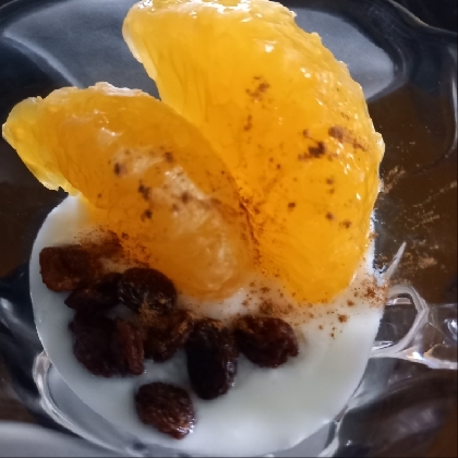 甘夏とレーズンのヨーグルト