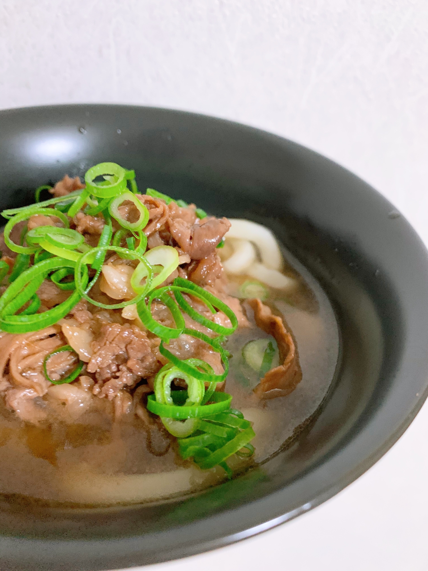 白だしを使った肉うどん