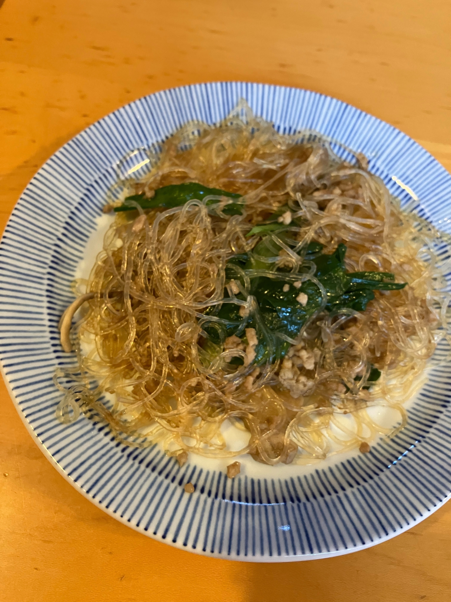 豚ひき肉と春雨のオイスター炒め煮！