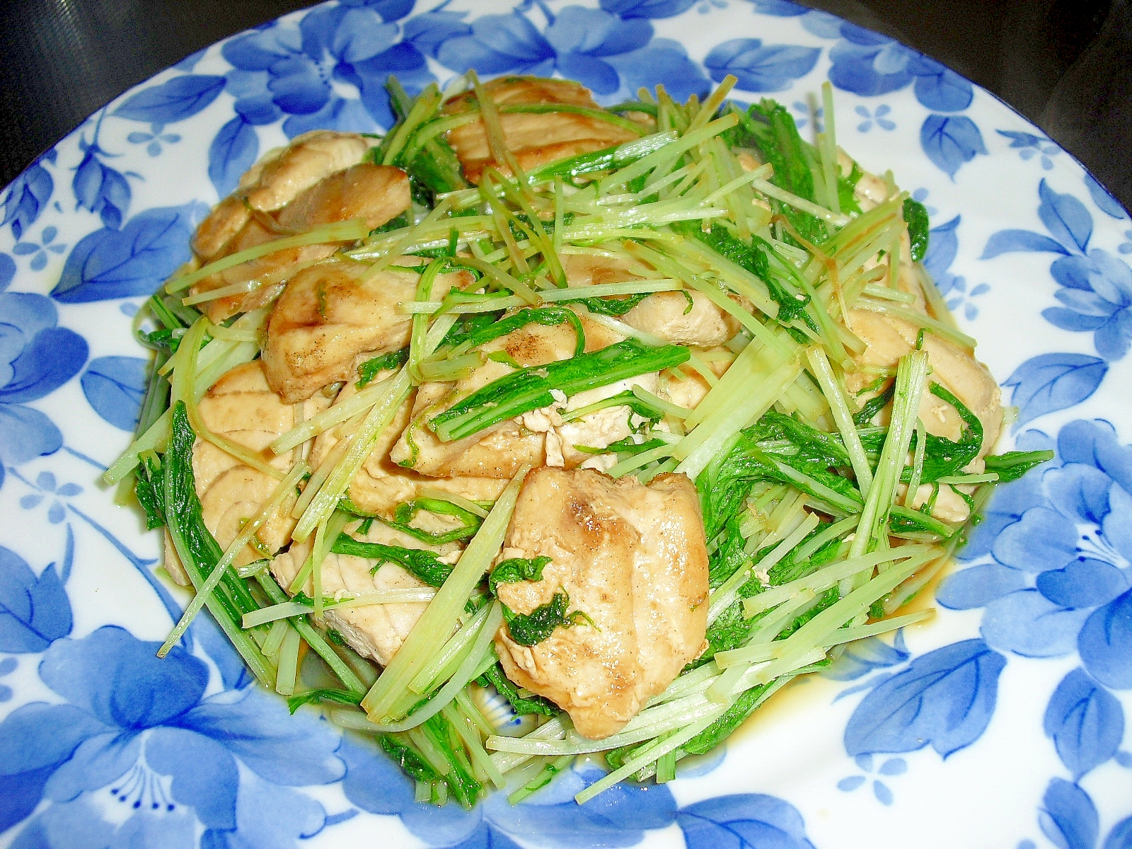メカジキと水菜の炒め物
