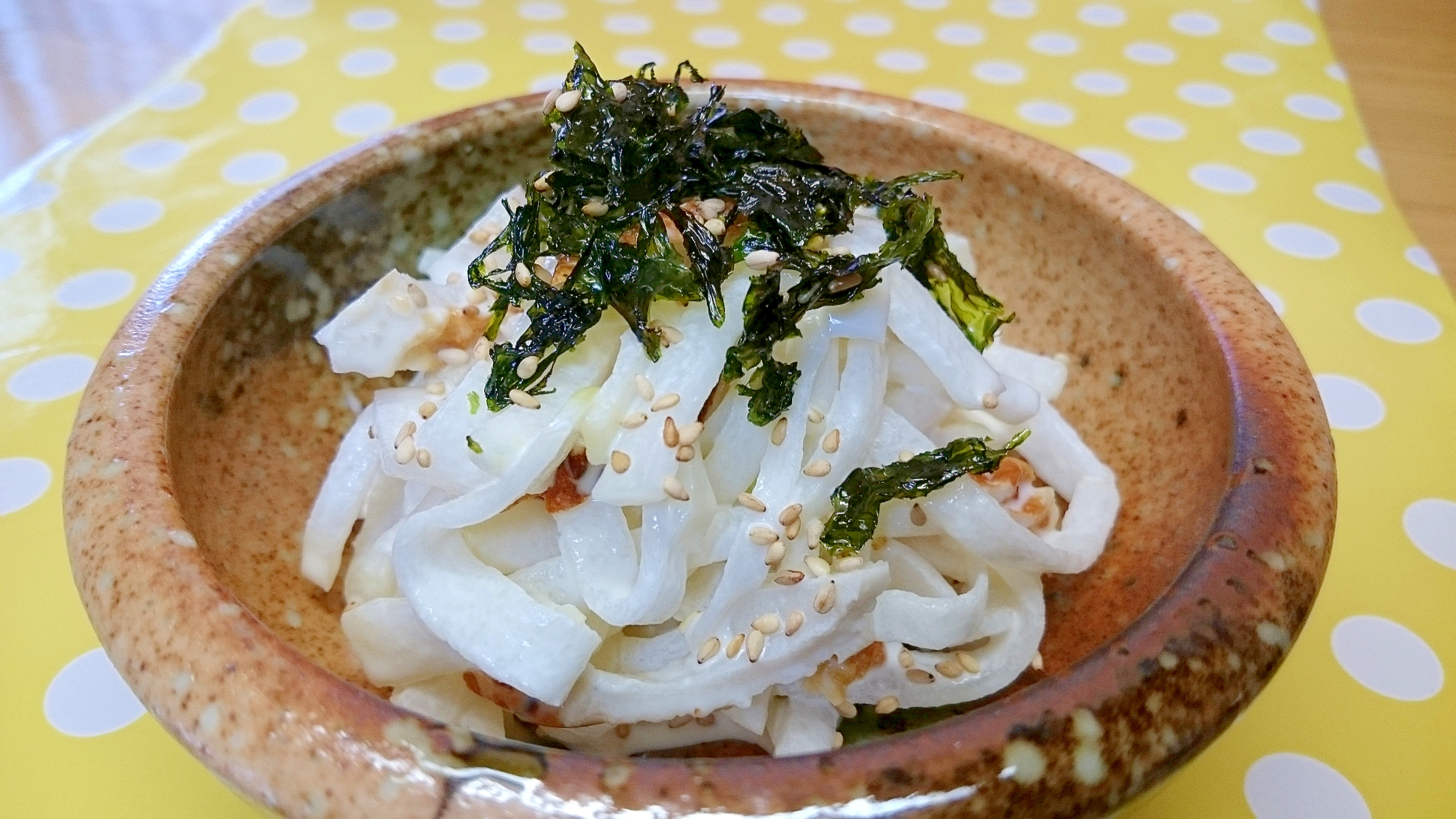 茅乃舎煎り酒で♪大根&ちくわのマヨあえ