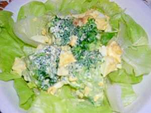 冷凍のブロッコリーdeゆで卵サラダ