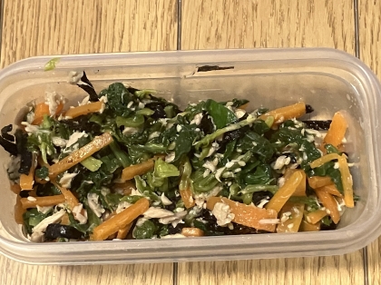 うちのおかず　給食レシピ　ほうれん草ののりずあえ
