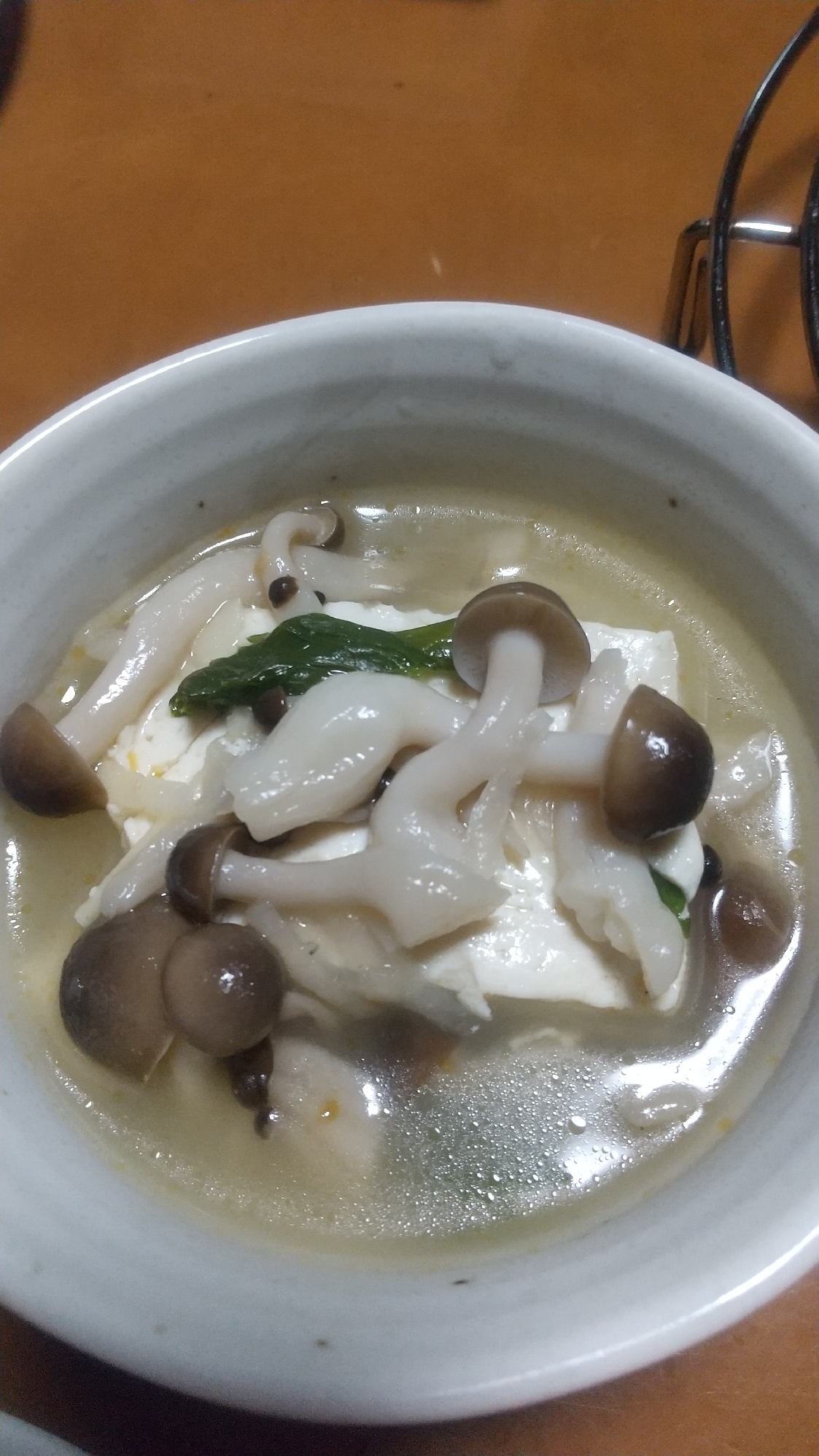 白菜の柚子漬けの汁で！爽やかしめじ豆腐