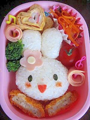 娘の幼稚園弁当 笑顔のうさぎさん レシピ 作り方 By Vickyvicky 楽天レシピ