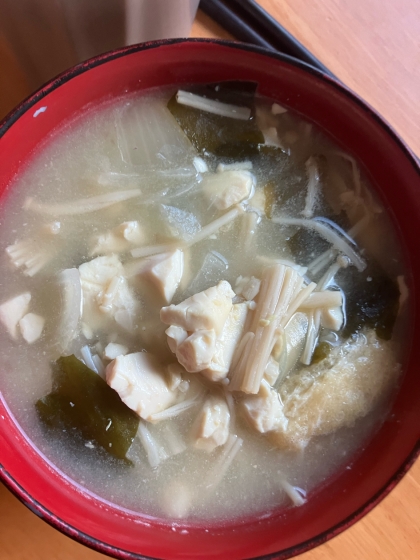 白菜と えのきの おみそ汁