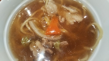 インスタント麺で…あんかけラーメン