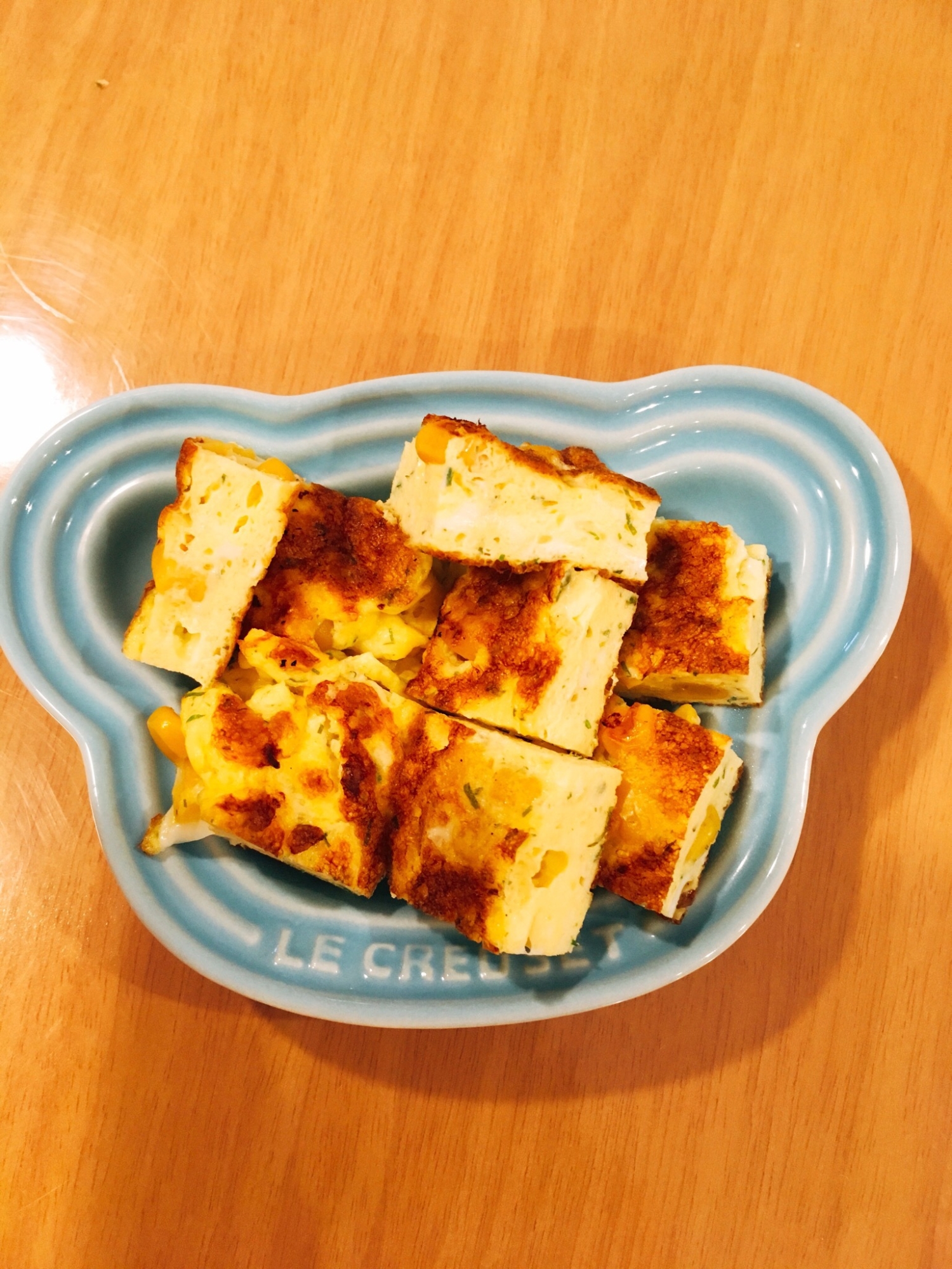 幼児食 青のりコーンオムレツ レシピ 作り方 By Uucha 楽天レシピ