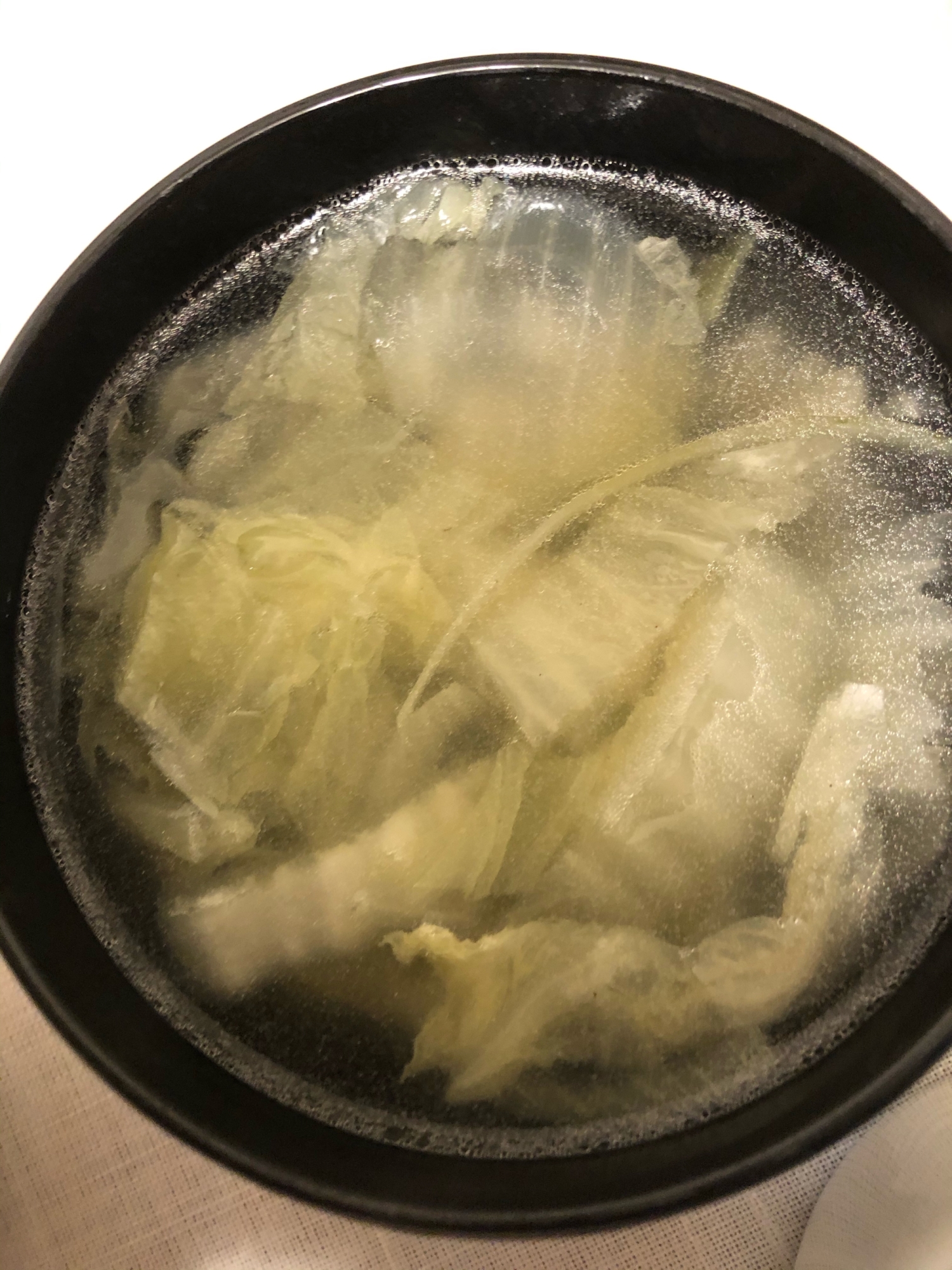 白菜の中華スープ(キャベツを使えば大量消費にも)