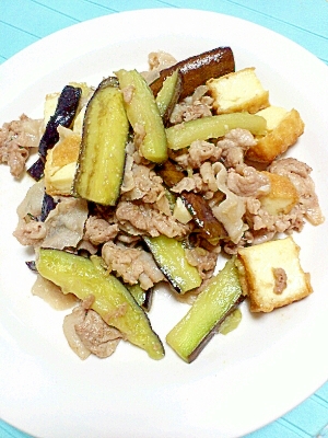 なすと豚肉の生姜塩麹炒め