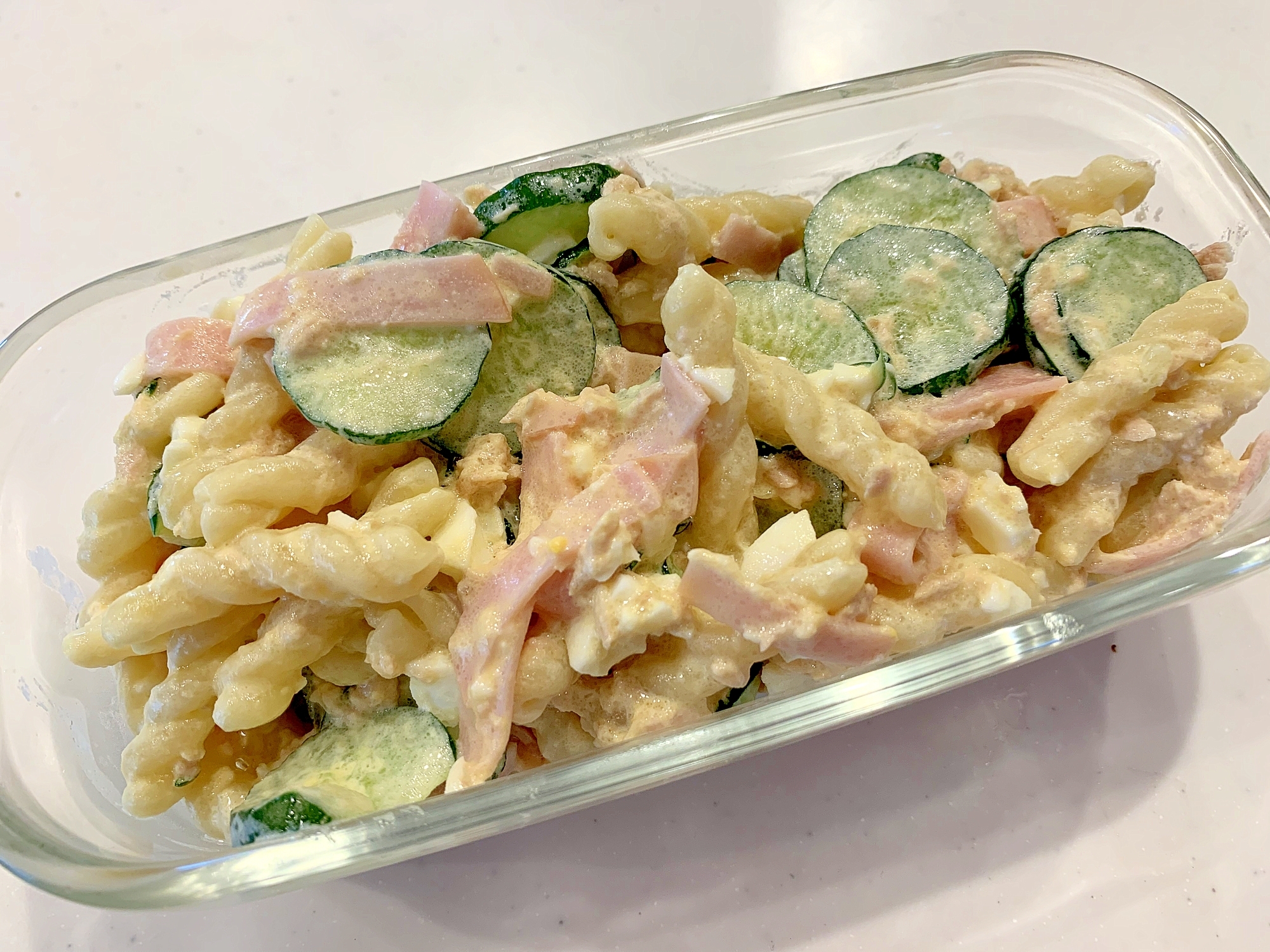 パパがおやつに食べたいマカロニサラダ