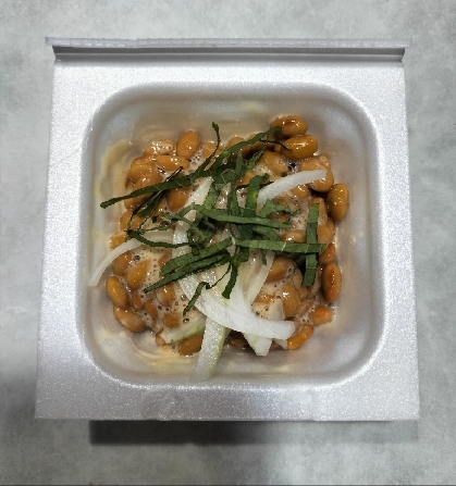 玉ねぎ大葉♪納豆
