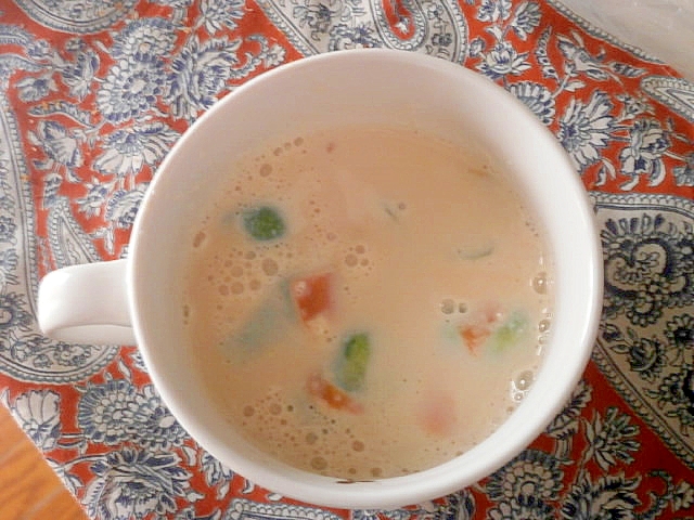 モロッコいんげんの豆乳スープ