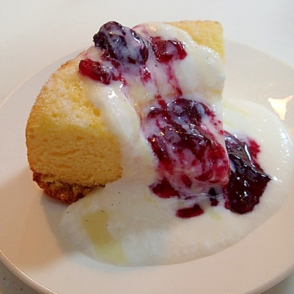 ヨーグルトとブルーベリージャムのシフォンケーキ レシピ 作り方 By ぷ みぃまま 楽天レシピ ヨーグルトとブルーベリージャムのシフォンケーキ レシピ 作り方 By ぷ みぃまま 楽天レシピ