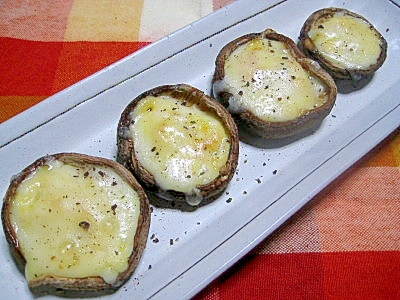 絶品!しいたけのマヨチーズ焼き