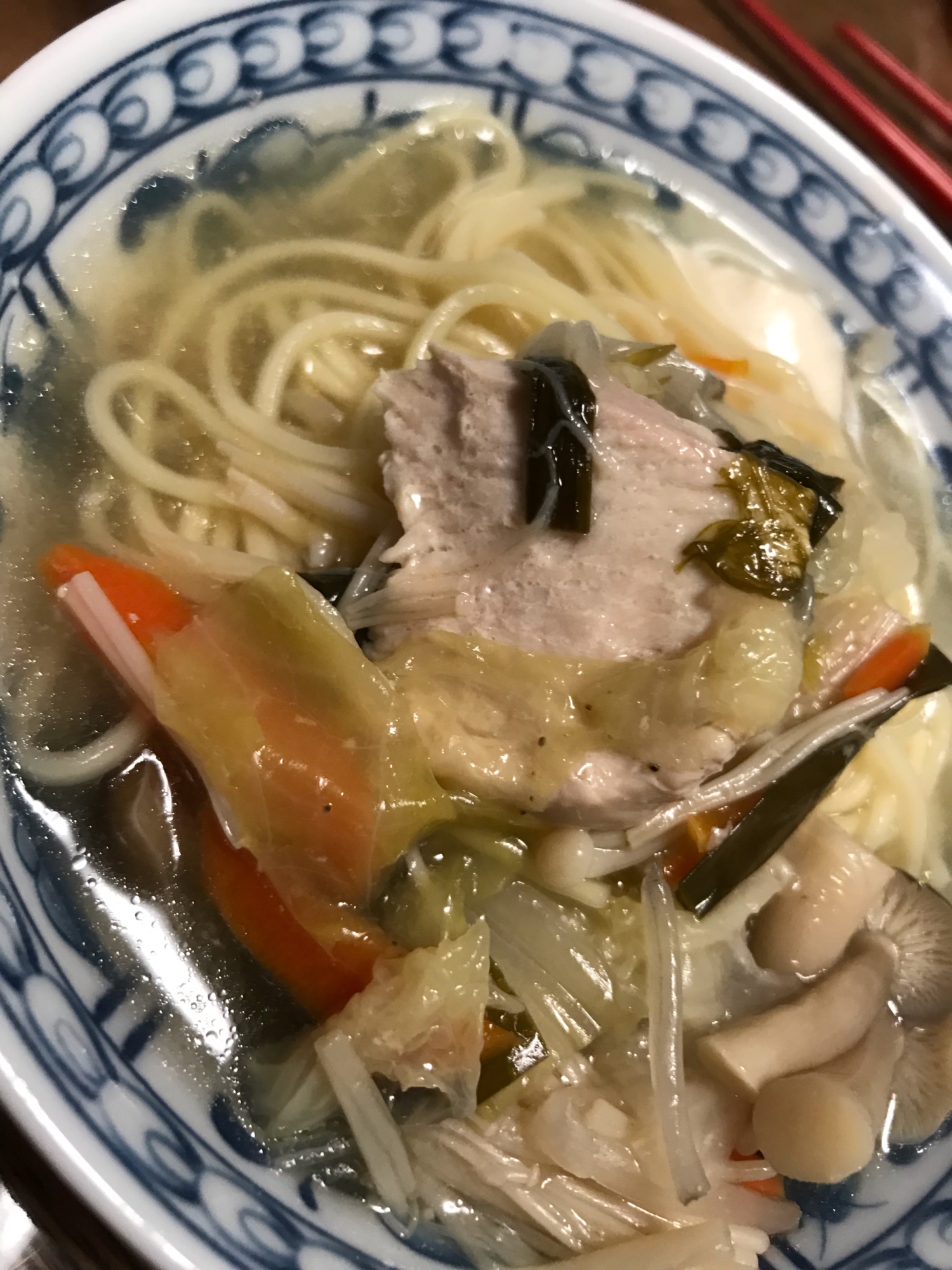 我が家の塩ラーメンちゃんこ鍋