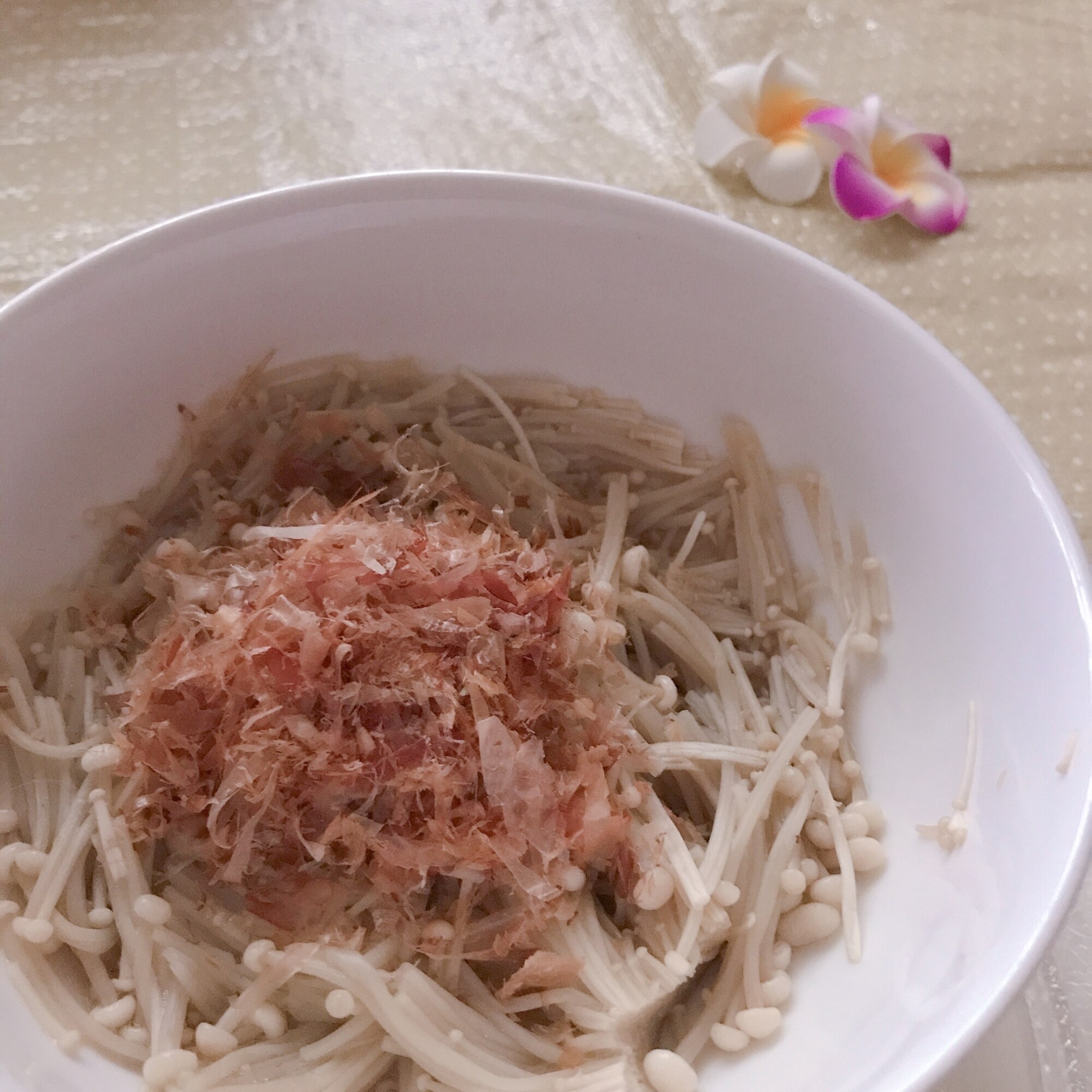 レンジ]えのき黒酢かつおぶし味 レシピ・作り方 by 1=1＊menulis di