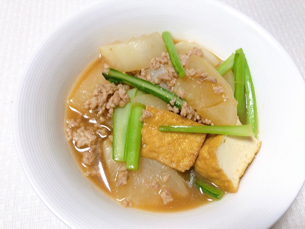 かぶの鶏そぼろ煮