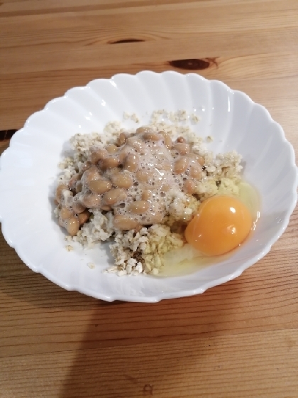 ＊ダイエットに！オートミールで納豆ごはん＊