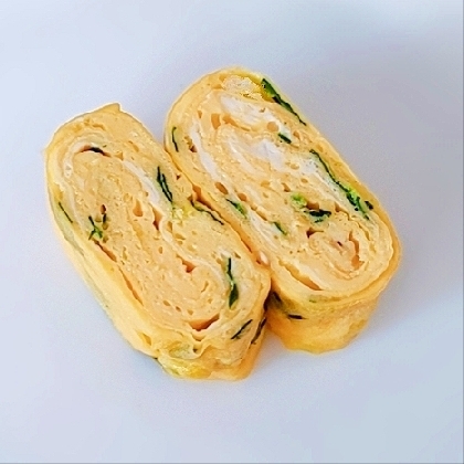 きび砂糖で美味しい❕春菊の卵焼き