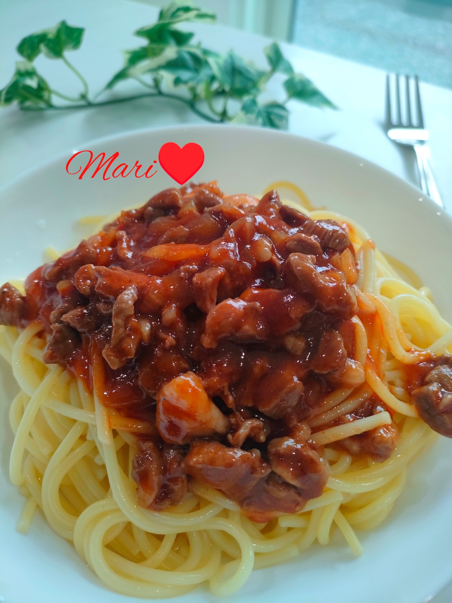 簡単☆ラム肉ソースパスタ