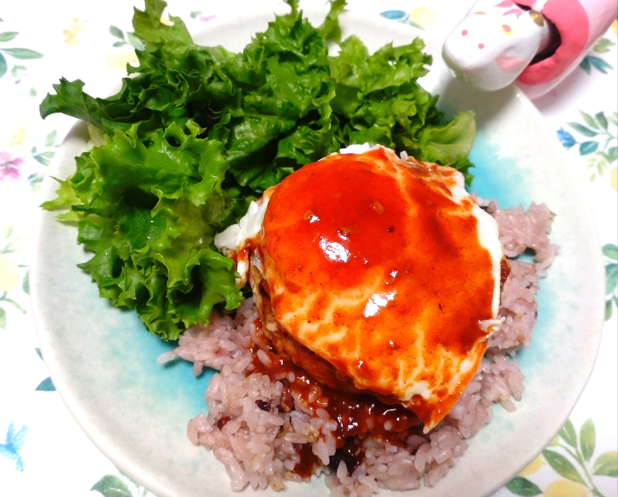 簡単カフェごはん♪【ロコモコ丼】