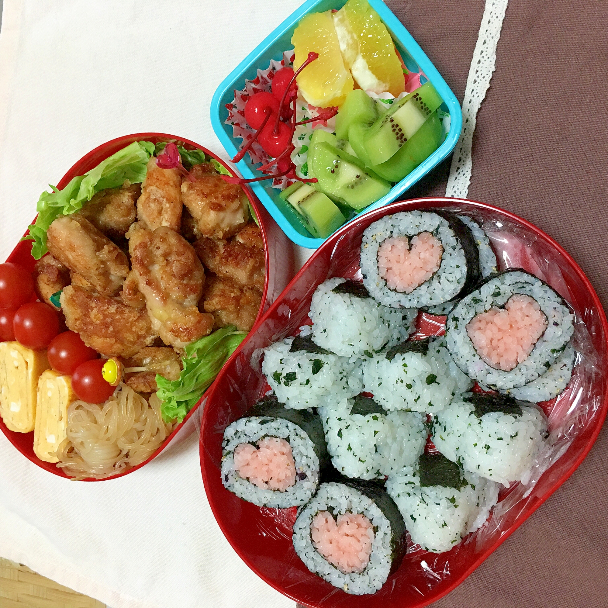 2017.5.26唐揚げ卵焼き幼稚園親子遠足弁当♡