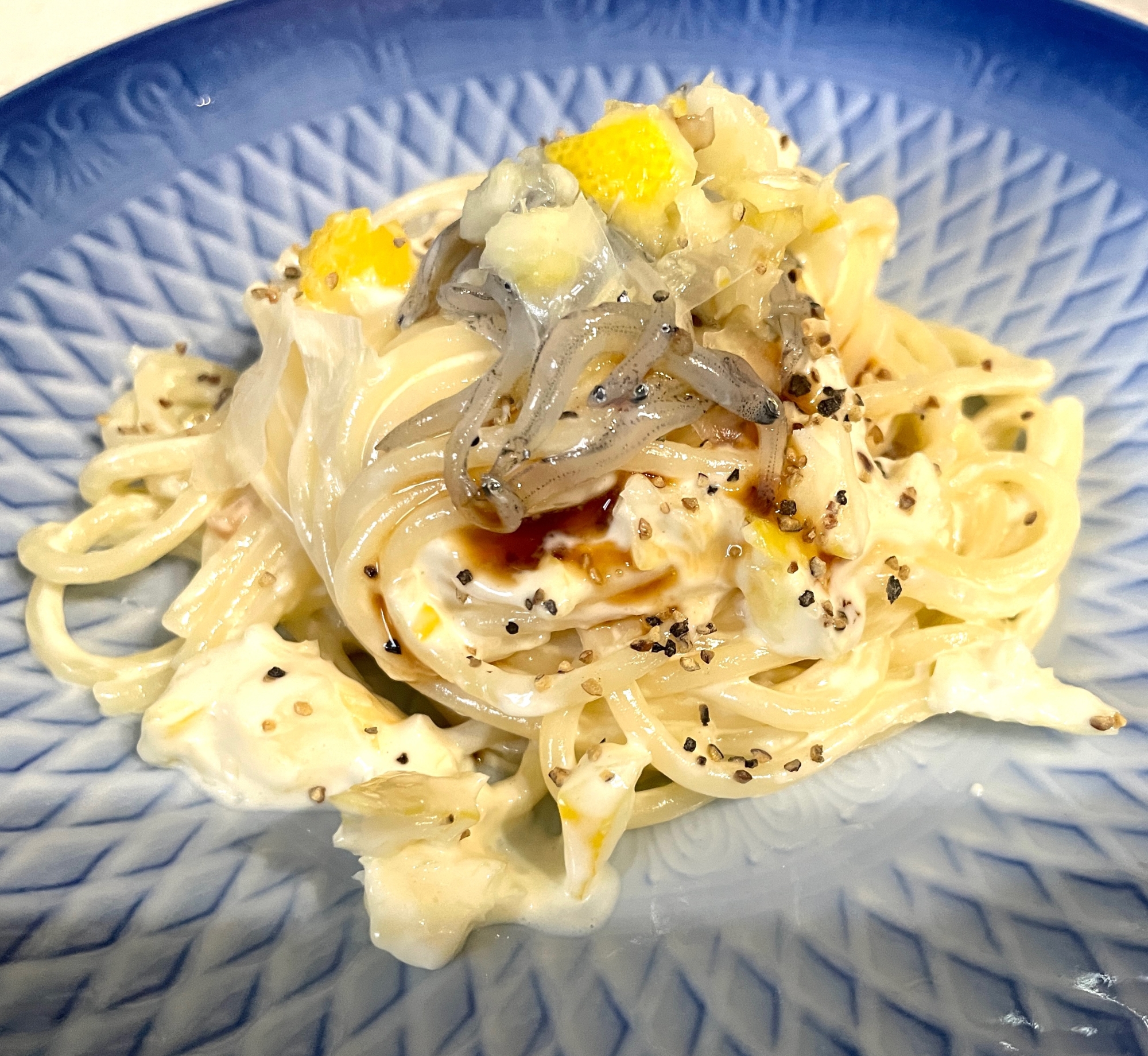 生しらすレモンクリームパスタ