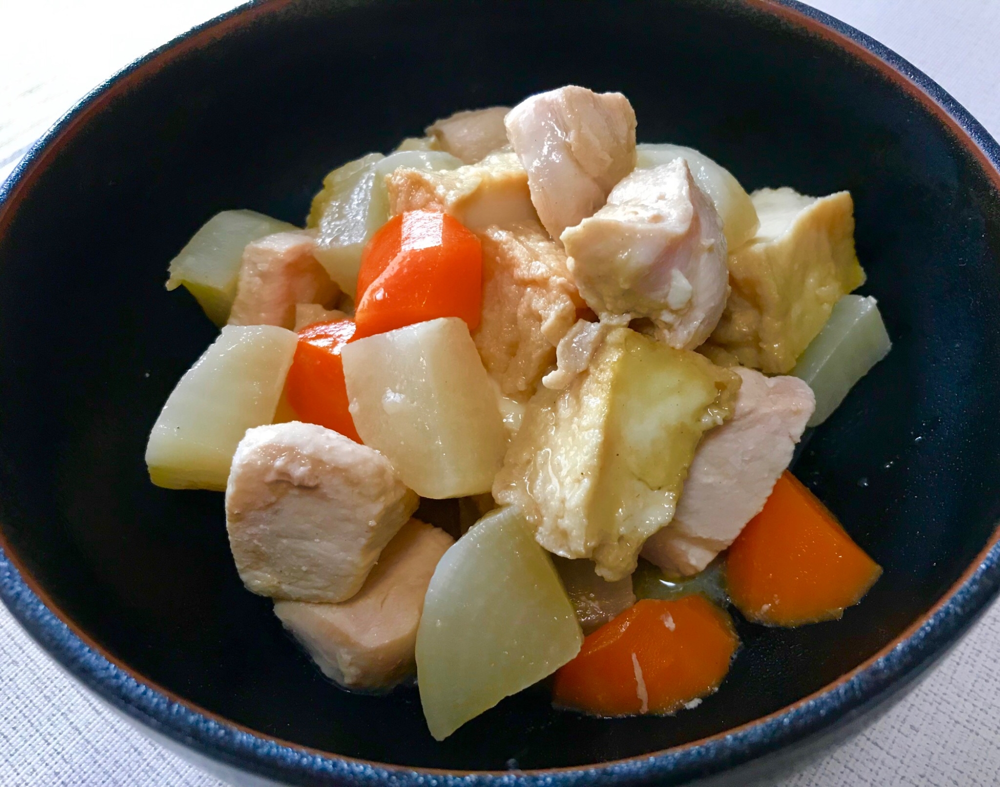 我が家の定番＊鶏肉と厚揚げの味噌煮