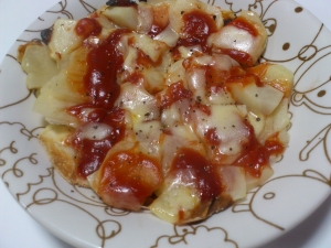 ポテトのケチャップチーズ焼き レシピ 作り方 By ピーチェ 楽天レシピ