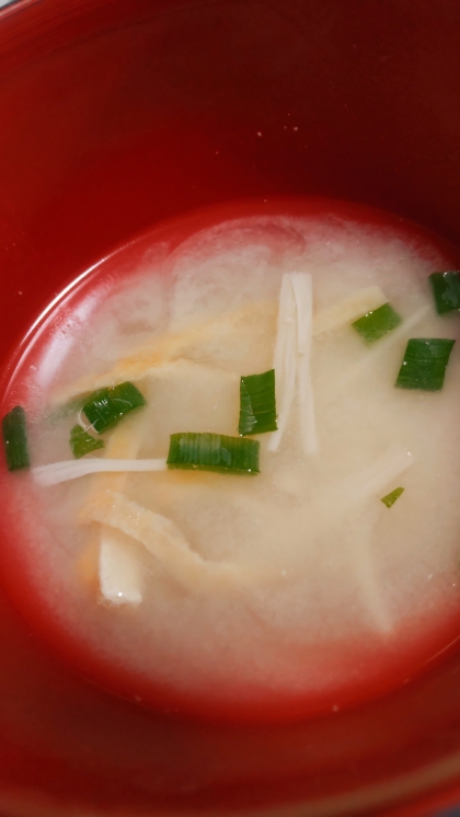 ꕥ長ネギと油揚げの味噌汁ꕥ
