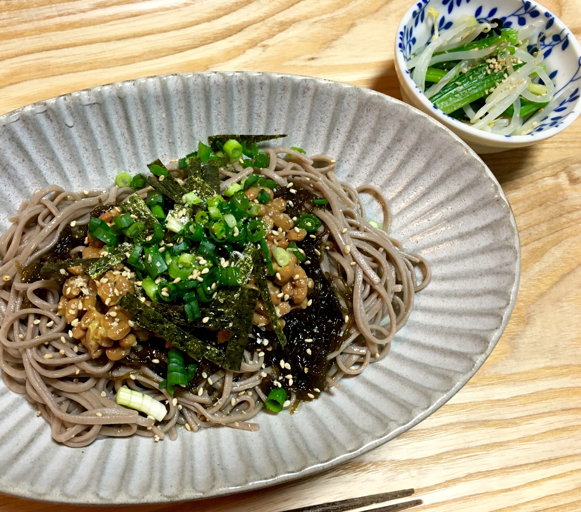 納豆もずく酢蕎麦