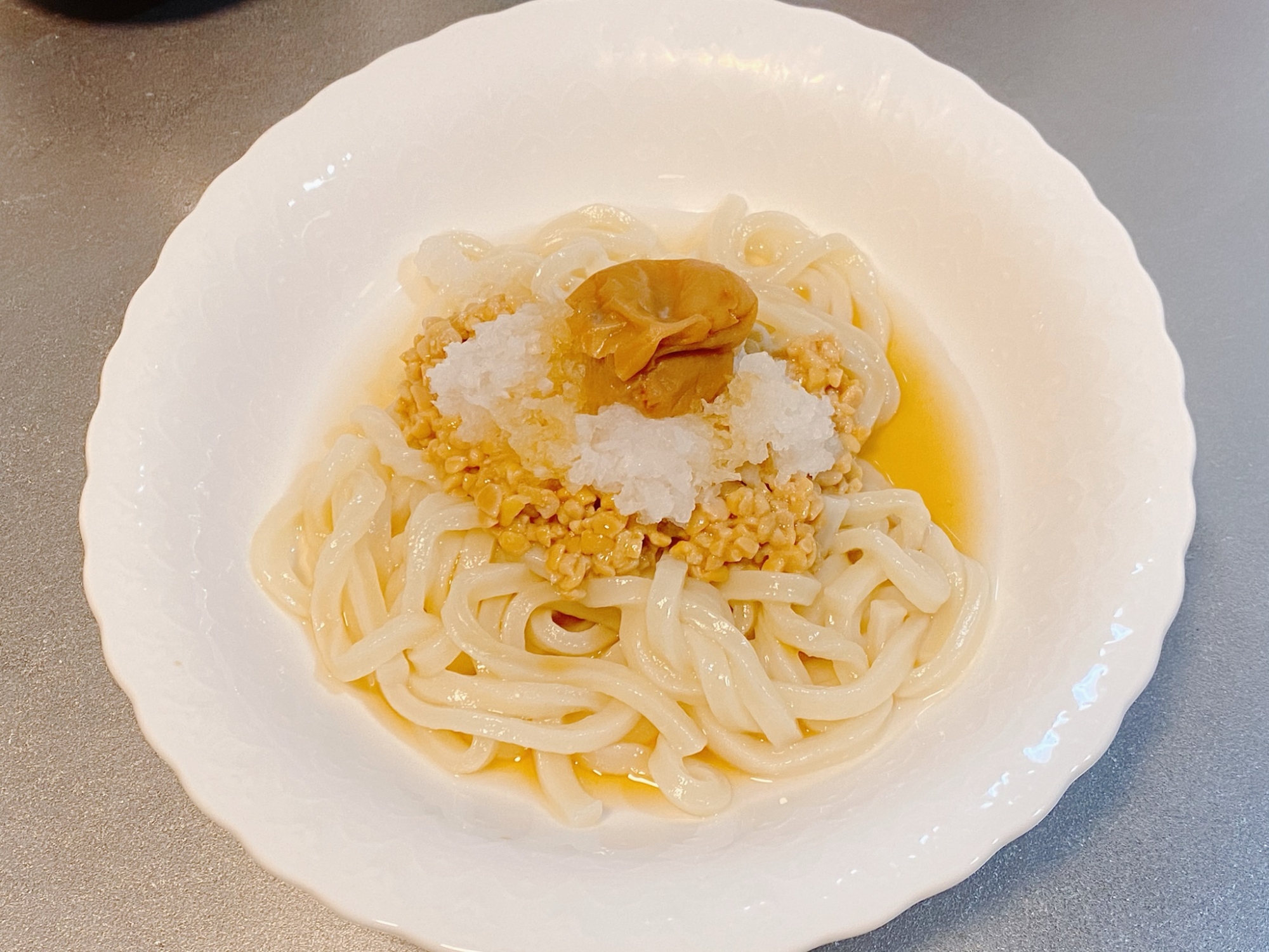 ガスを使わない★さっぱり納豆おろしうどん✩⡱