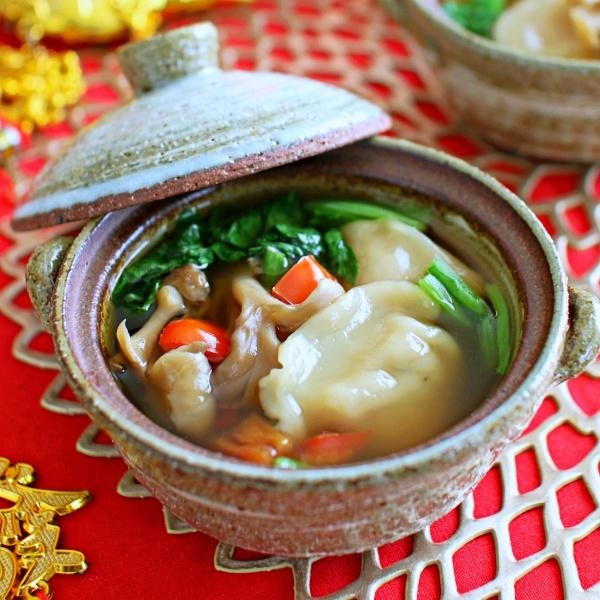 ＼大同電鍋レシピ／烏龍茶香るスープ餃子