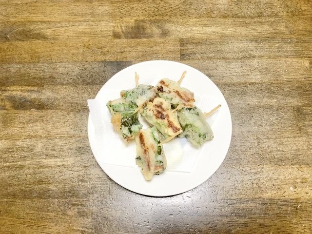 お弁当レシピ　ちくわの大葉巻き揚げ