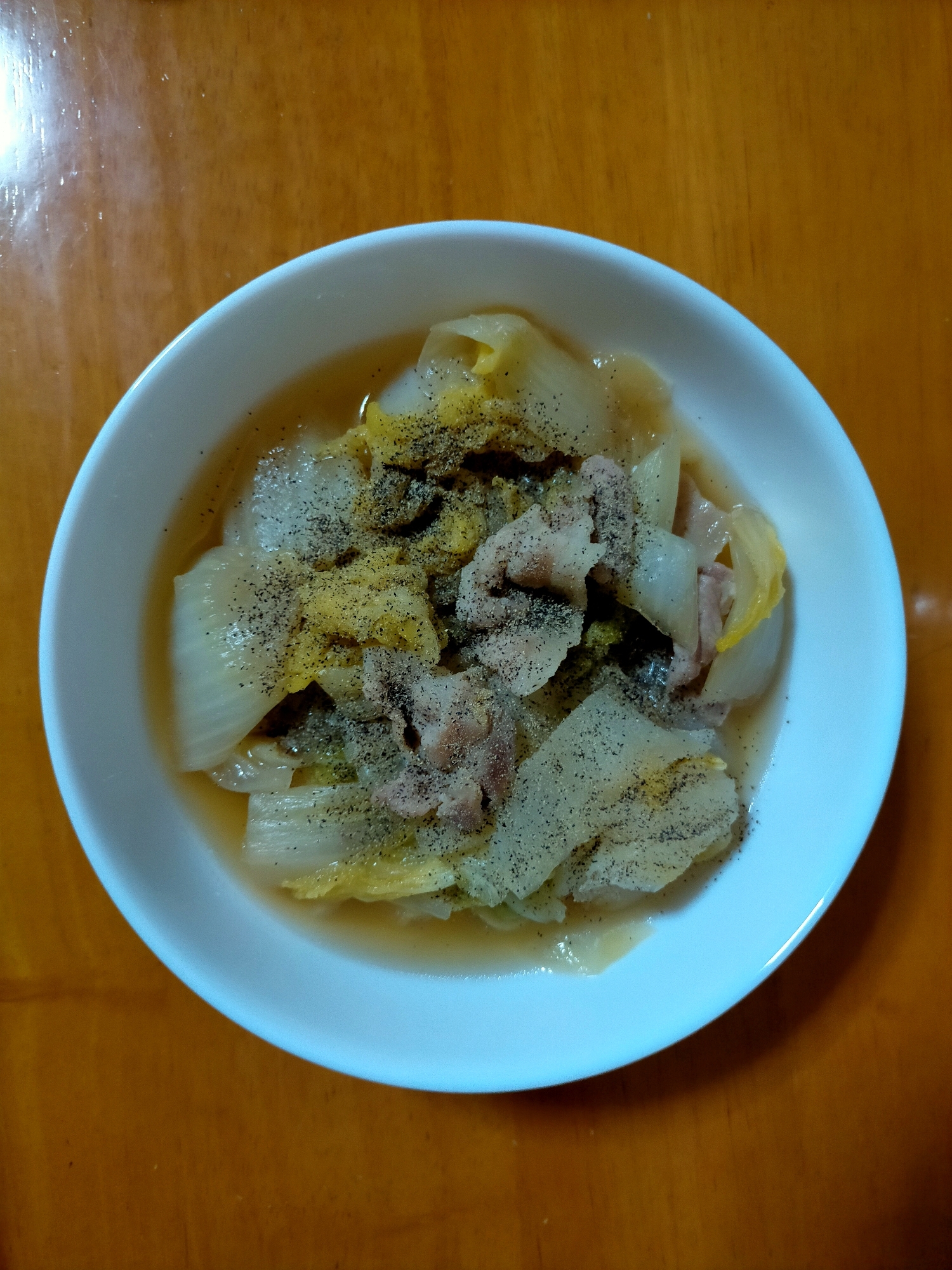 白菜と豚バラ肉のフライパン煮