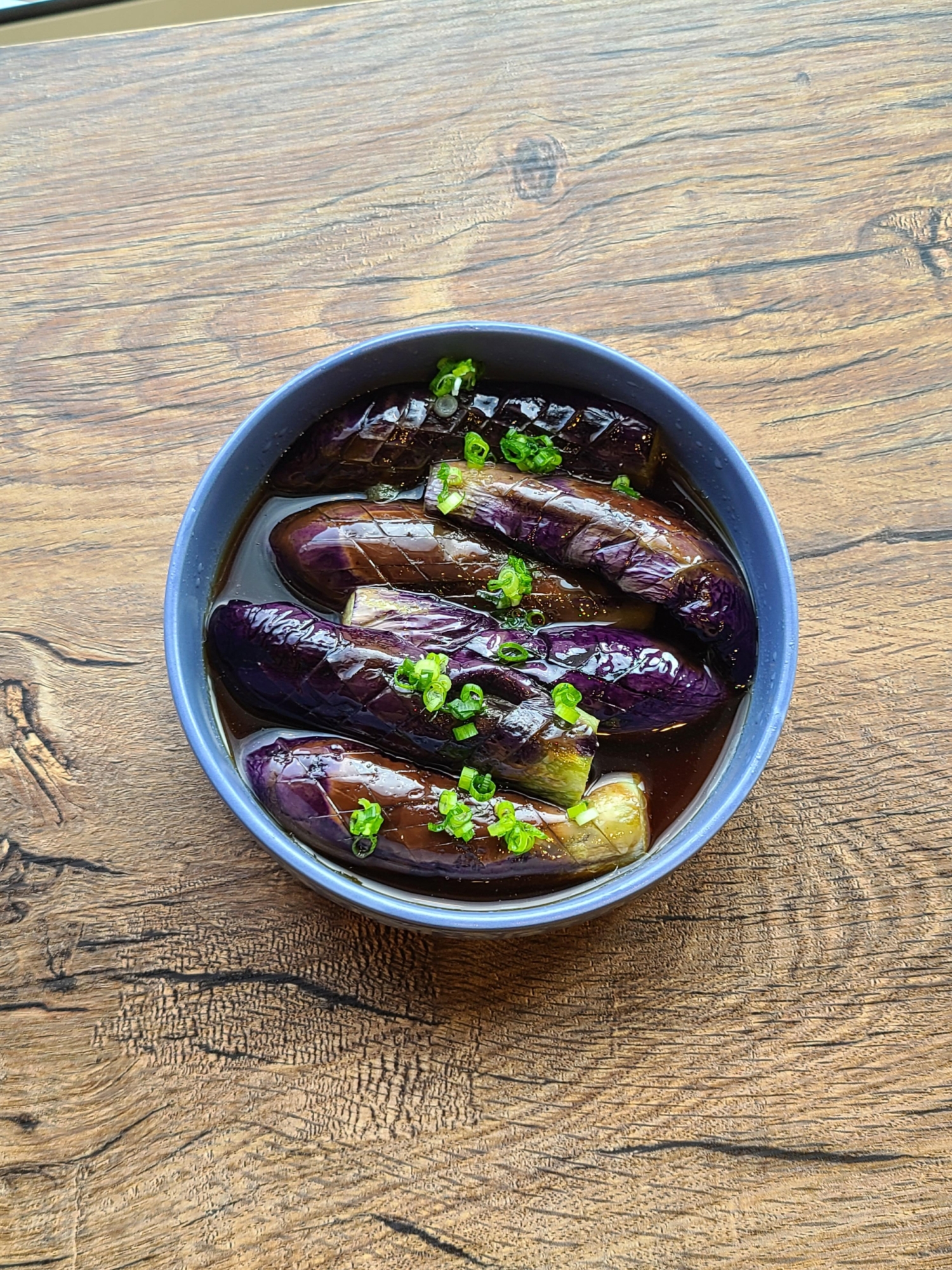 麺つゆで茄子の揚げびたし