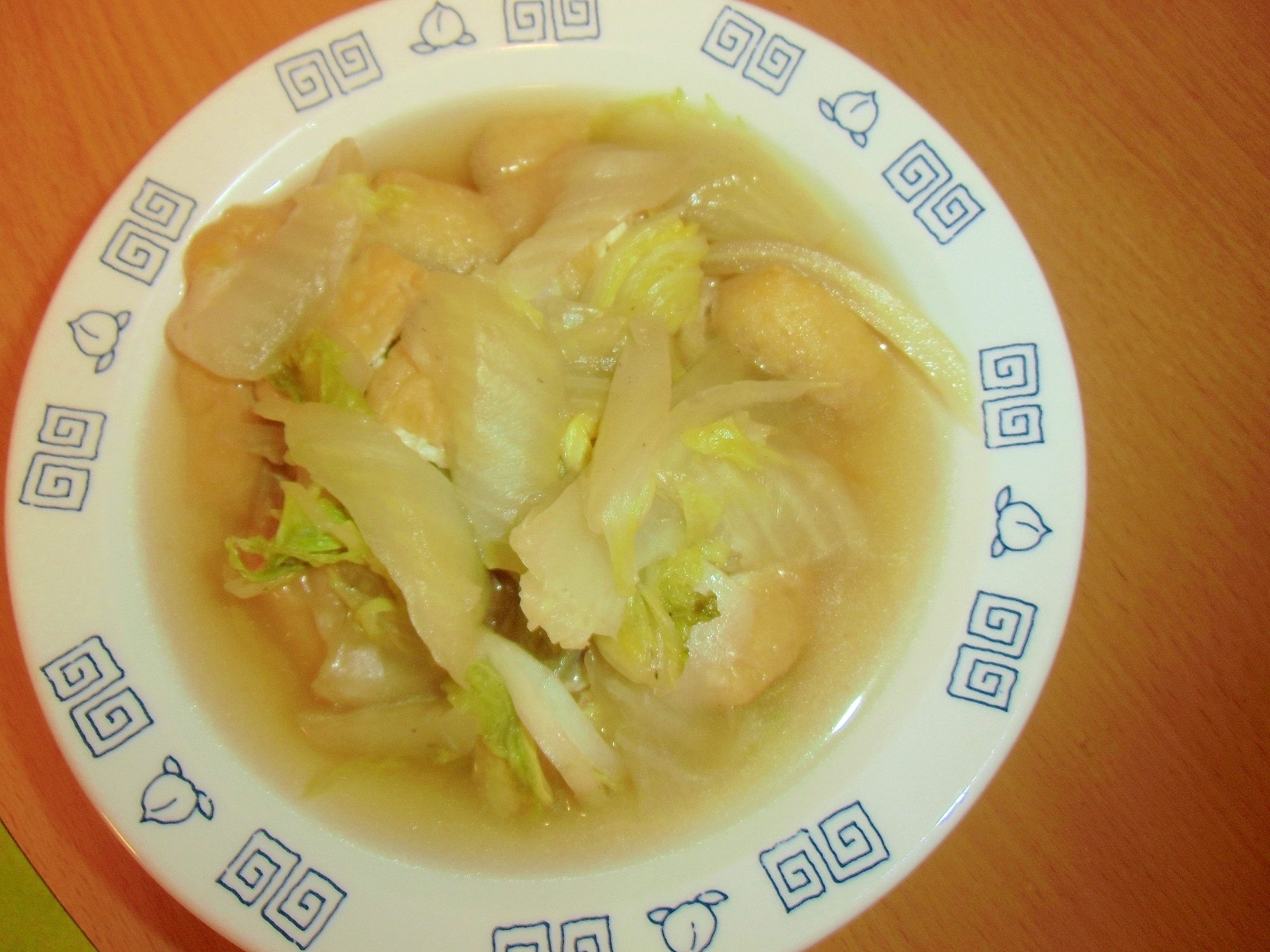 厚揚げ豆腐と白菜のコンソメ煮