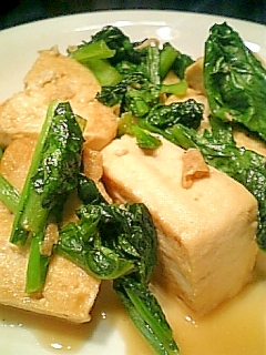 めんつゆで簡単！小松菜と豆腐の炒め物♪