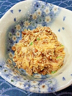 納豆の食べ方-黄身＆ダブル甘酢♪